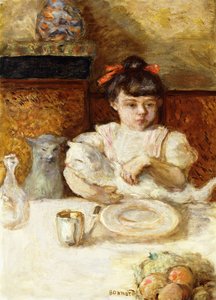 الطفل والقطط. Enfant et Chats، c.1906 (زيت على قماش) بواسطة بيير بونارد