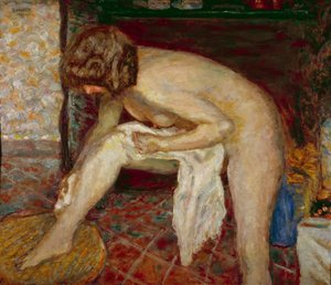 Naked has his toilet in front of the fireplace Painting by Pierre Bonnard (1867-1947) 1907 Private collection