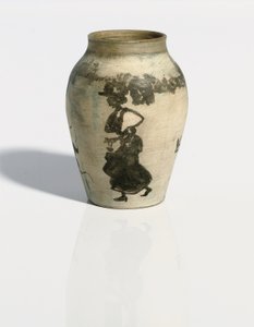 مزهرية صغيرة: Scène de rue ، c1894-95 (حبر هندي على إناء من الخزف المصقول غير المطلي) بواسطة بيير بونارد