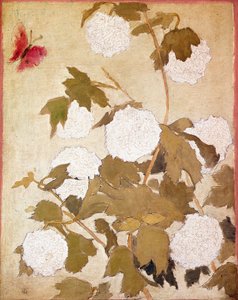 كرات الثلج كرات الثلج والزهور (Viburnum Ob) والفراشة الحمراء. لوحة بيير بونارد (1867-1947) مجموعة PM Samuel بواسطة بيير بونارد