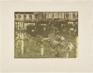 شارع ليلا تحت المطر ، ج. 1896-1897 (نُشر عام 1899) بواسطة بيير بونارد