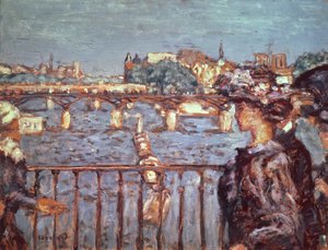 Pont des Arts ، c.1905 (زيت على بطاقة موضوعة على خشب) بواسطة بيير بونارد