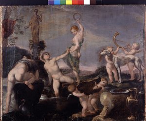 اصطياد ميليجرا مع الخنزير البري - الرسم