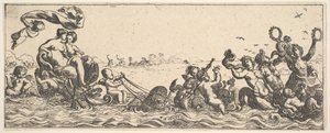 امرأتان تجلسان في صدفة ، 1615-1642.