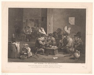 تدخين وشرب القرود في نزل Les hommes and Mignatures. (العنوان على الكائن) بواسطة بيير تشينو