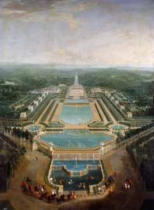 منظر عام للقصر والحدائق في مارلي ، حوالي عام 1724