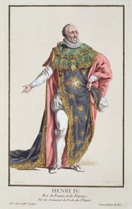 هنري الرابع (1553-1610) ملك فرنسا ، من `` Receuil des Estampes ، الذي يمثل الرتب و Dignites ، وفقًا لزي جميع الأمم الموجودة &39;&39; ، نشر 1780 (النقش اليدوي) بواسطة بيير دوفلوس