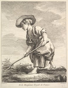 فتاة صغيرة تقوم بعمل المزرعة ، من الكتاب الأول من الأشكال من خزف M ... ، 1757.