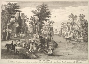Sea Port de Mer بعد اللوحة في مجموعة Madame la Comtesse de Verrue. بواسطة بيير فرانسوا بومونت