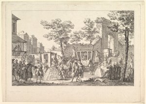 تابلوه دي بورتريتس a la Mode Plate of Fashion Portraits ، 1760-1761. بواسطة بيير فرانسوا كورتوا
