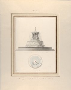 مشروع نافورة في La Place Louis XV ، كاليفورنيا. 1806. بواسطة بيير فرانسوا ليونارد فونتين