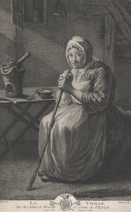 المرأة العجوز ، من مكتب كونت فونس ، 1782-97.