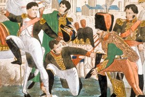 جرح نابليون الأول في راتيسبون (1809) بواسطة بيير غاثروت