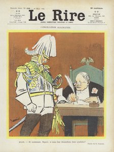 المصالحة الألمانية. رسم توضيحي لـ Le Rire بواسطة Pierre Georges Jeanniot