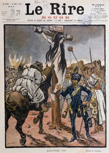 حرية الشعوب المصلوبة ("الجلجثة 1918") - بقلم جينيوت ، في "" Le Lire Rouge "" "بتاريخ 30/03/1918 (نقش)