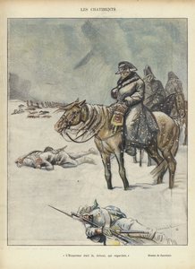 Napoelon على التراجع من موسكو ، رسم توضيحي لـ Le Rire