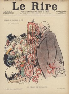 نخب بسمارك. رسم توضيحي لـ Le Rire بواسطة Pierre Georges Jeanniot