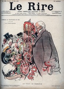 نخب أوتو فون بسمارك - رسم بيير جورج جينيوت (1848-1934) لـ "Le Rire" في 19 مارس 1898