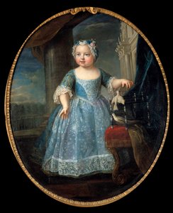 صورة لويز ماري من فرنسا (1728-1733) ديت مدام ، الابنة الثالثة للملك لويس الخامس عشر لوحة بيير جوبرت (1662-1744) من القرن الثامن عشر. 1.08 × 0.88 م. بواسطة بيير جوبيرت