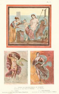 Venus as Protectress of Pompei, Leda, Bacchante (colour litho) بواسطة بيير جوسمان