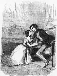 رسم توضيحي لـ Black Sheep ، رواية بقلم Honore de Balzac (1799-1850) من مجموعة متعددة المجلدات بعنوان Human Comedy ، نقش بقلم Pierre Gustave Eugene Staal (1817-1882) بواسطة بيير جوستاف يوجين (1817-1882) ستال