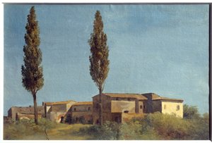 في فيلا فارنيزي ، الحوران. لوحة لبيير هنري دي فالنسيان (1750-1819) بواسطة بيير هنري دي فالنسيان