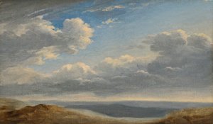 دراسة الغيوم فوق رومان كامبانا c.1782-85 (زيت على ورق على ورق مقوى) بواسطة بيير هنري دي فالنسيان