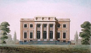 قصر Wannegem بالقرب من Oudenaarde ، من "اختيار المعالم الأثرية الأكثر شهرة ، الصروح والمنازل في مملكة هولندا" بقلم بيير جاك جوتغبور ، نُشر عام 1827 (أكواتينت) (انظر أيضًا 189235)