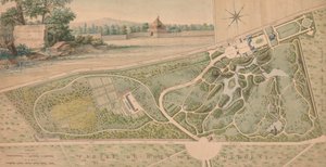 خطة لحديقة Château de Bagatelle ، 1817. بواسطة بيير لابي
