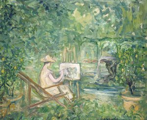 رسم امرأة في منظر طبيعي ، 1900-10