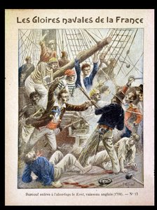 روبرت سوركوف (1736-1827) نجح في صعود مركب "كينت" ، وهو قارب تابع لشركة ويست إنديا ، صورة توضيحية من كتاب تمرين ، أواخر القرن التاسع عشر بواسطة بيير ميجانيل