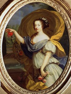 "" صورة لويز فرانسواز دي لا بوم لو بلان ، دوقة فاليير (مدام دي لا فاليير) (1644-1710) ، مفضل لويس الرابع عشر ، في فلورا "" لوحة بيير مينارد (1612-1695) متحف بوشكين للقرن السابع عشر ، موسكو بواسطة بيير مينارد