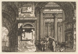 مشهد جنائزي في معبد ، كاليفورنيا. 1760. بواسطة بيير مورو