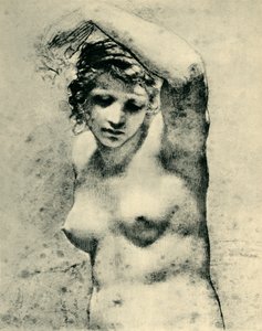 أنثى عارية ترفع ذراع واحدة ، c1800 ، "مارغريت" ، 1943.