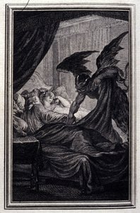 خاتم Hans Carvel - في "" حكايات وقصص قصيرة في الشعر "لجين لافونتين. 1776. رسم بي بي شوفارد.