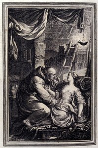 Le Devil en Hell - في "حكايات وأخبار في الشعر" لجين لافونتين. 1776. رسم بي بي شوفارد.