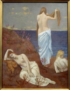 فتيات صغيرات على شاطئ البحر رسم بيير بوفيس دي شافان (1824-1898) 1879 زيت على قماش ، خافت. 0.61x0.47 م باريس ، متحف أورسيه