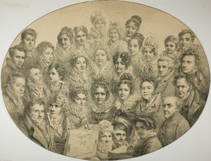 صور شخصية لـ 31 شخصًا في شكل بيضاوي