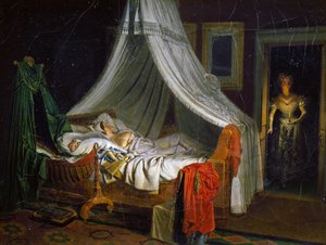 Return from dance, painting by Pierre Roch Vigneron (1789-1872), oil on canvas, 24,4x32,5 cm, France