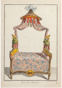 سرير على الطراز الصيني ، 1788. بواسطة بيير دي لا ميسانجير