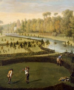 The Gardens at Chiswick House from the West (تفاصيل 369420) (زيت على لوح)