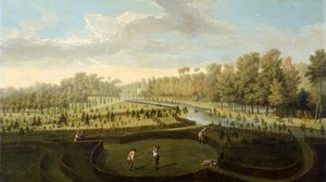 The Gardens at Chiswick House from the West (زيت على لوح)