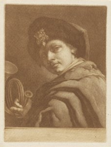 الصبي مع قرن الصيد بواسطة بيتر أنتوني واكيرداك