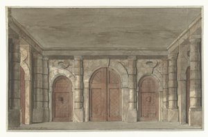 تصميم لمرحلة مجموعة دهليز السجن (؟) بواسطة بيتر باربييرز (الأول)
