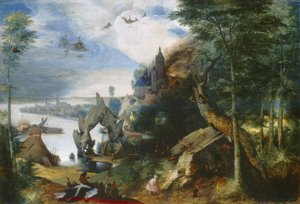 إغراء القديس أنتوني ، ج .1550-75 بواسطة بيتر بروغل الأكبر