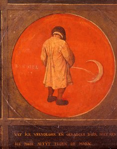 مهما فعلت ، أنا لا أتوب ، فأنا أستمر في التبول على القمر ، c1558-1560 بواسطة بيتر بروغل الأكبر