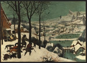 بالألمانية: Jäger im Schnee (الشتاء) الصيادون في الثلج