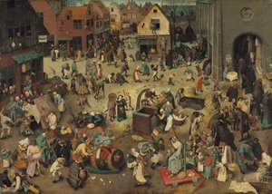 بالألمانية: Kampf zwischen Fasching und Fasten المعركة بين الكرنفال والصوم