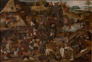 الأمثال الفلمنكية 1607. بواسطة بيتر بروغل الأصغر