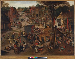 مهرجان القرية على شرف سانت هوبرت وسانت أنتوني ، 1632 بواسطة بيتر بروغل الأصغر